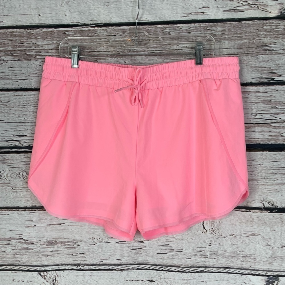 ZYIA Pink Flow Shorts Size XL Built in Spandex Biker Shorts Drawstring Waist EUC